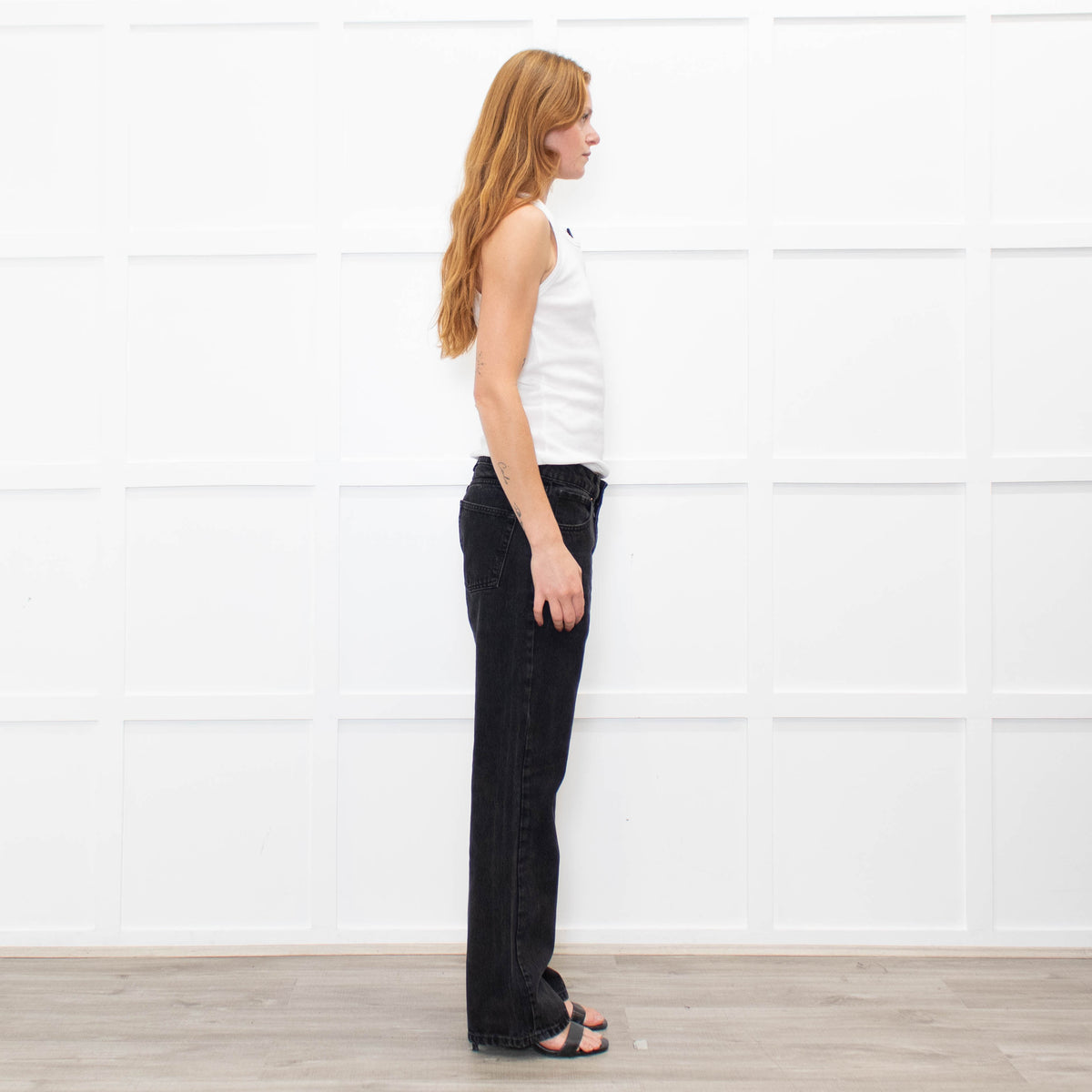 Raey Black Straight Leg Jeans