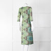 Roberto Cavalli Freedom Green Brown Print Cover Up Dress