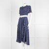 Belulah Navy White Floral Belted Short Sleeve Dress