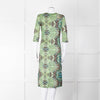 Roberto Cavalli Freedom Green Brown Print Cover Up Dress