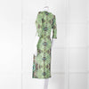 Roberto Cavalli Freedom Green Brown Print Cover Up Dress