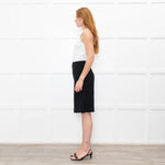 Prada Black Textured Wool Pencil Skirt