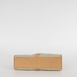 Gucci Cream Fabric Beige Leather trim Vintage Jackie Bardot Bag
