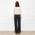 Raey Cream Button Up Long Sleeve Cashmere Jumper