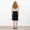 Prada Black Textured Wool Pencil Skirt