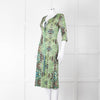 Roberto Cavalli Freedom Green Brown Print Cover Up Dress