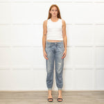 Rag & Bone Pale Blue Denim Print Joggers