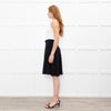 Chanel Black A-Line Crepe Zip Detail Skirt