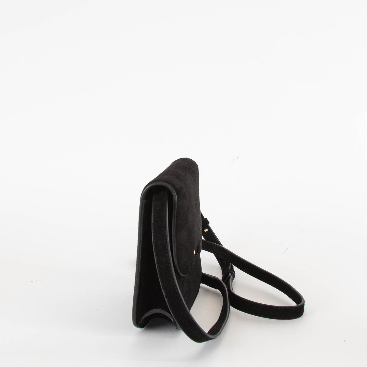Victoria Beckham Black Suede Crossbody Eva Bag