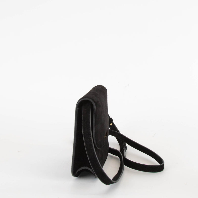 Victoria Beckham Black Suede Crossbody Eva Bag