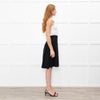 Chanel Black A-Line Crepe Zip Detail Skirt
