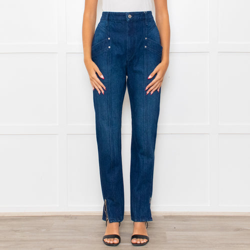 Isabel Marant Blue Ankle Zip Jeans