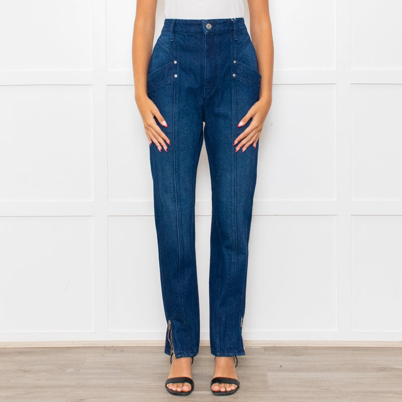 Isabel Marant Blue Ankle Zip Jeans