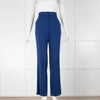 Sandro Blue and Black Patterned Straight Leg Suit Trousers