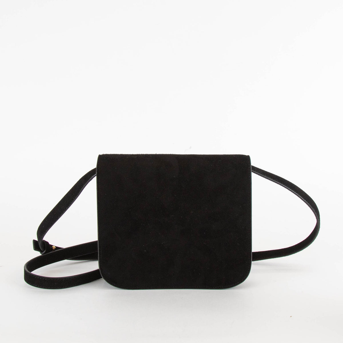 Victoria Beckham Black Suede Crossbody Eva Bag