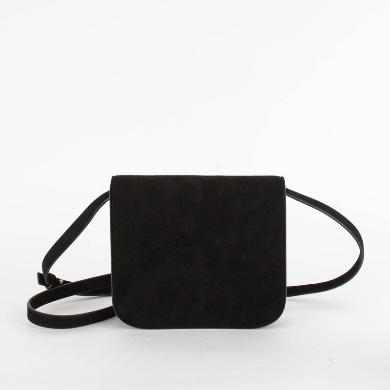 Victoria Beckham Black Suede Crossbody Eva Bag