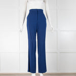 Sandro Blue and Black Patterned Straight Leg Suit Trousers