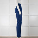 Sandro Blue and Black Patterned Straight Leg Suit Trousers