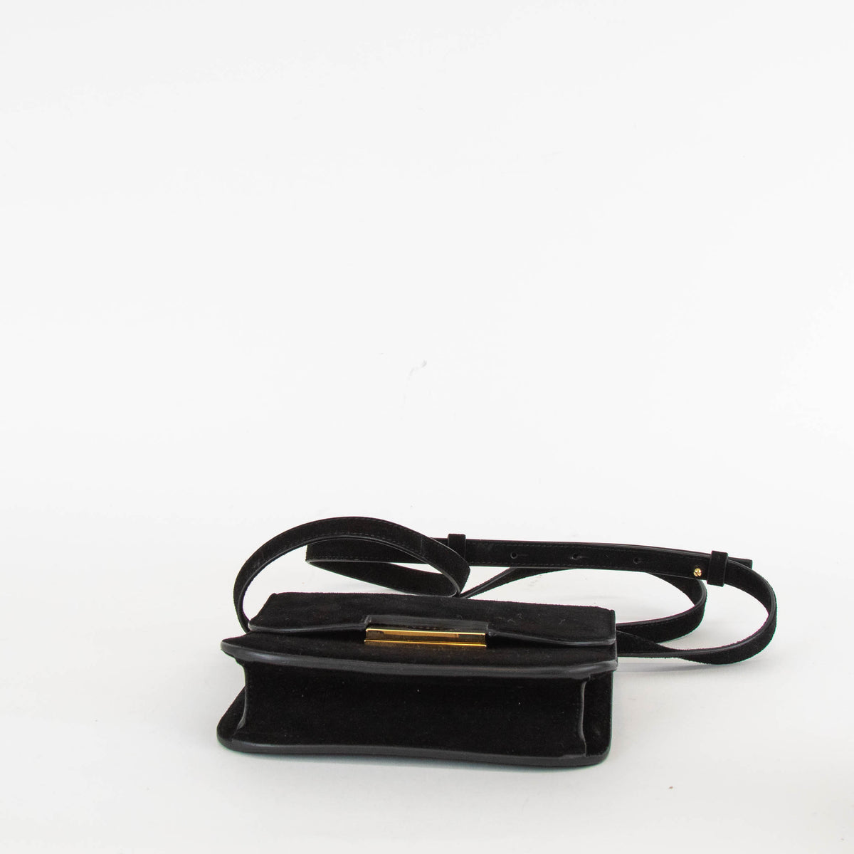 Victoria Beckham Black Suede Crossbody Eva Bag