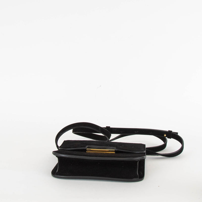 Victoria Beckham Black Suede Crossbody Eva Bag