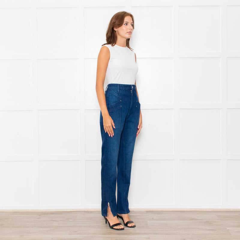 Isabel Marant Blue Ankle Zip Jeans