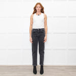 Toteme Black Washed Twisted Seam Jeans