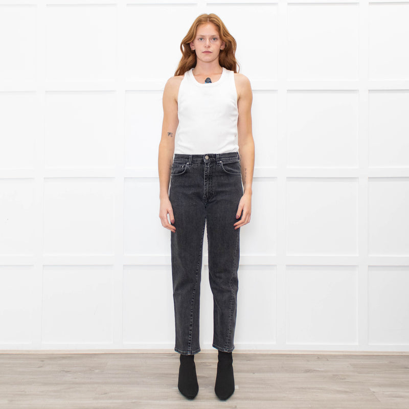 Toteme Black Washed Twisted Seam Jeans