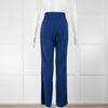 Sandro Blue and Black Patterned Straight Leg Suit Trousers