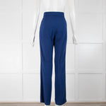 Sandro Blue and Black Patterned Straight Leg Suit Trousers