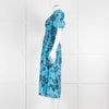 Faithfull The Brand Blue Floral Puff Sleeve Midi Dress