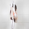 Chloe Cream Brown Peach Stripy Silk Mini Dress