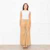 Me + Em Beige Front Pleats Wide Leg Trousers