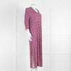 Goodmatch Cream Purple V-Neck Side Slit Long Dress