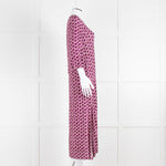 Goodmatch Cream Purple V-Neck Side Slit Long Dress
