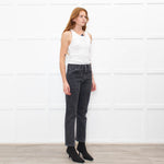 Toteme Black Washed Twisted Seam Jeans