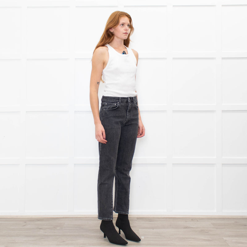 Toteme Black Washed Twisted Seam Jeans