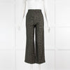 Zadig & Voltaire Green Leopard Print Pull On Trousers