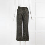 Zadig & Voltaire Green Leopard Print Pull On Trousers