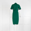 Joseph Green Knit Short Sleeve Zipped Up Midi Dress