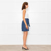 A.P.C Blue Front Pocket Belted Denimy Mini Skirt