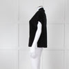 Part Two Black Cashmere V Neck Short Sleeve Jumper