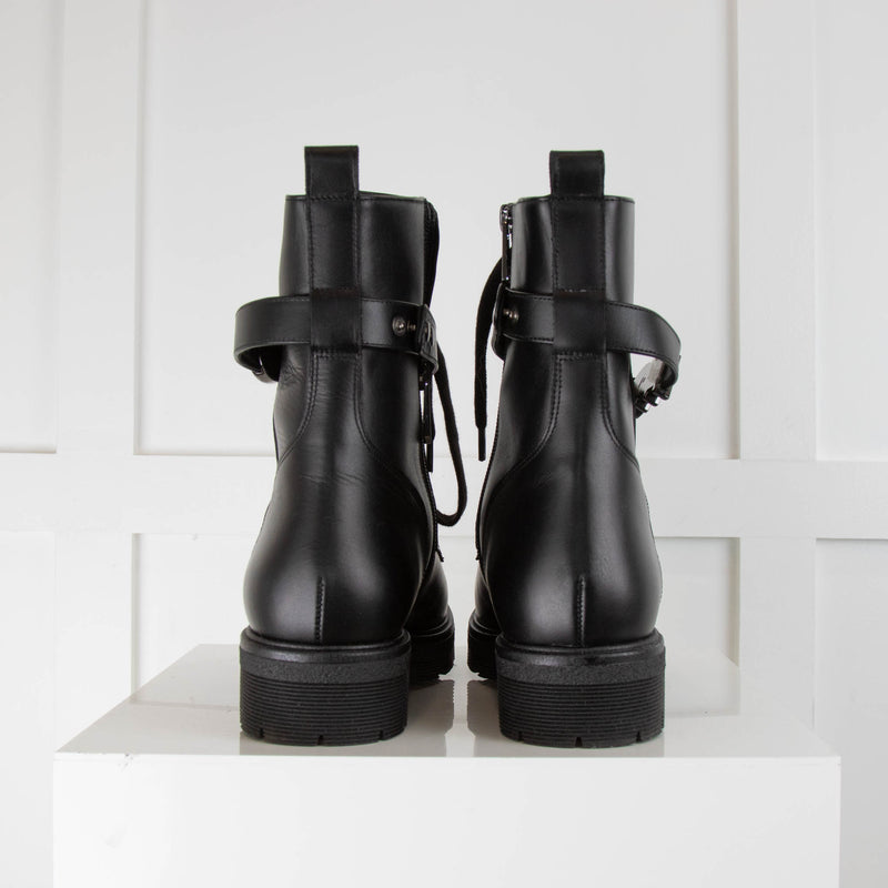 Marc Cain Black Leather Ankle Boot