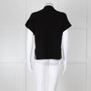 Part Two Black Cashmere V Neck Short Sleeve Jumper