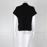 Part Two Black Cashmere V Neck Short Sleeve Jumper