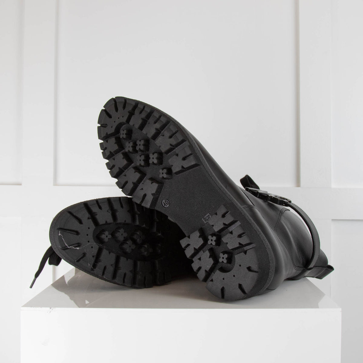 Marc Cain Black Leather Ankle Boot