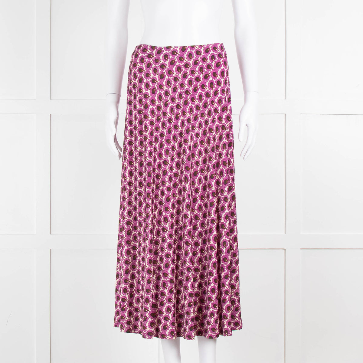 Goodmatch Cream Purple Floral Skirt