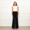 Me + Em Navy Pink Pinstripe Wide Leg Trousers
