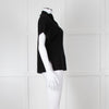 Part Two Black Cashmere V Neck Short Sleeve Jumper