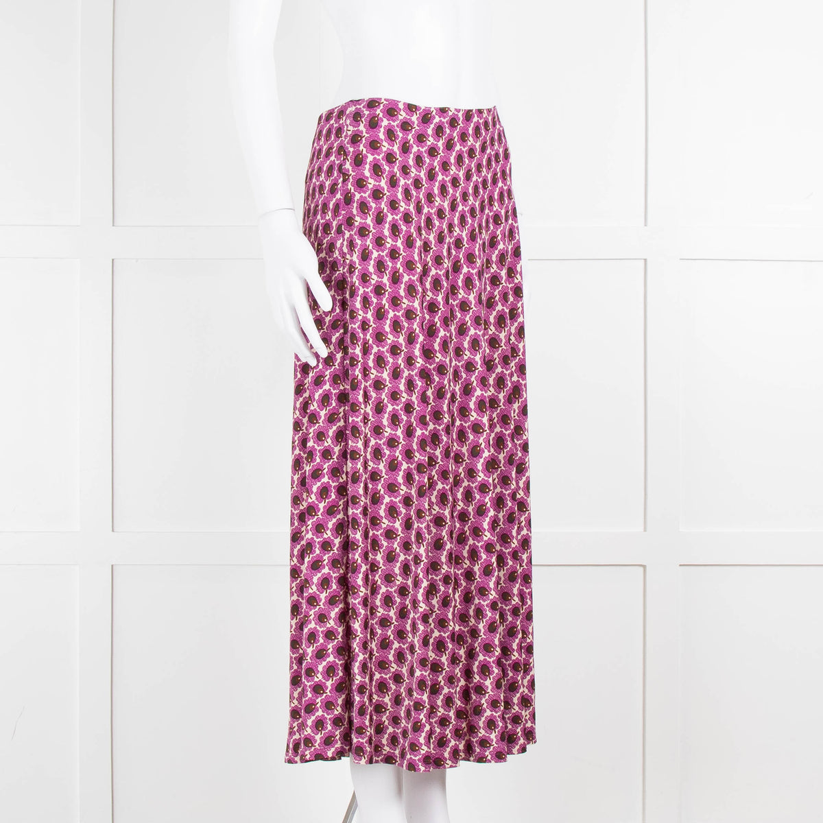 Goodmatch Cream Purple Floral Skirt