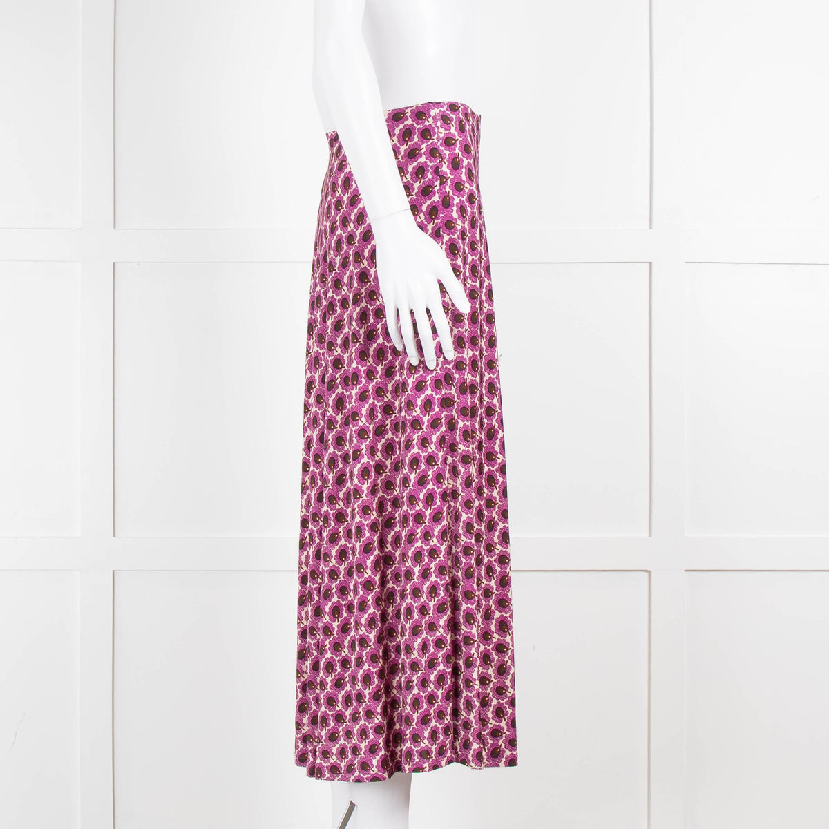 Goodmatch Cream Purple Floral Skirt